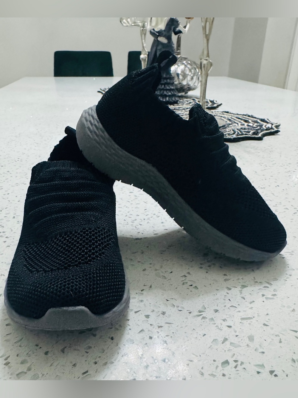 Carter’s Kids Black Knit Slip-On Active Sneakers